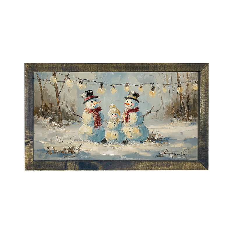 Three Snowmen - Horizontal Frame