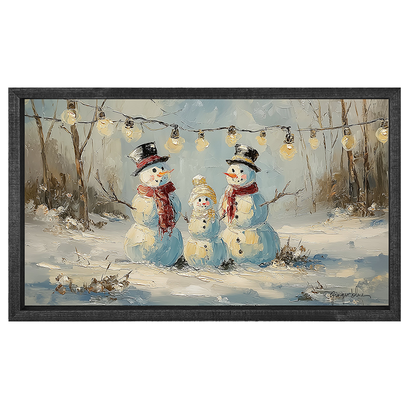 Three Snowmen - Horizontal Frame