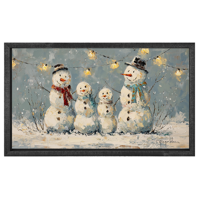 Four Snowmen - Horizontal Frame