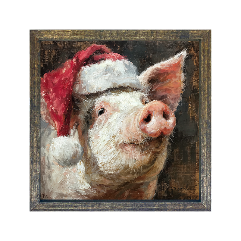 Santa Hat Pig