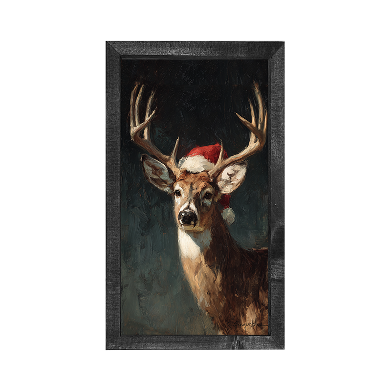Santa Hat Buck - Vertical Frame