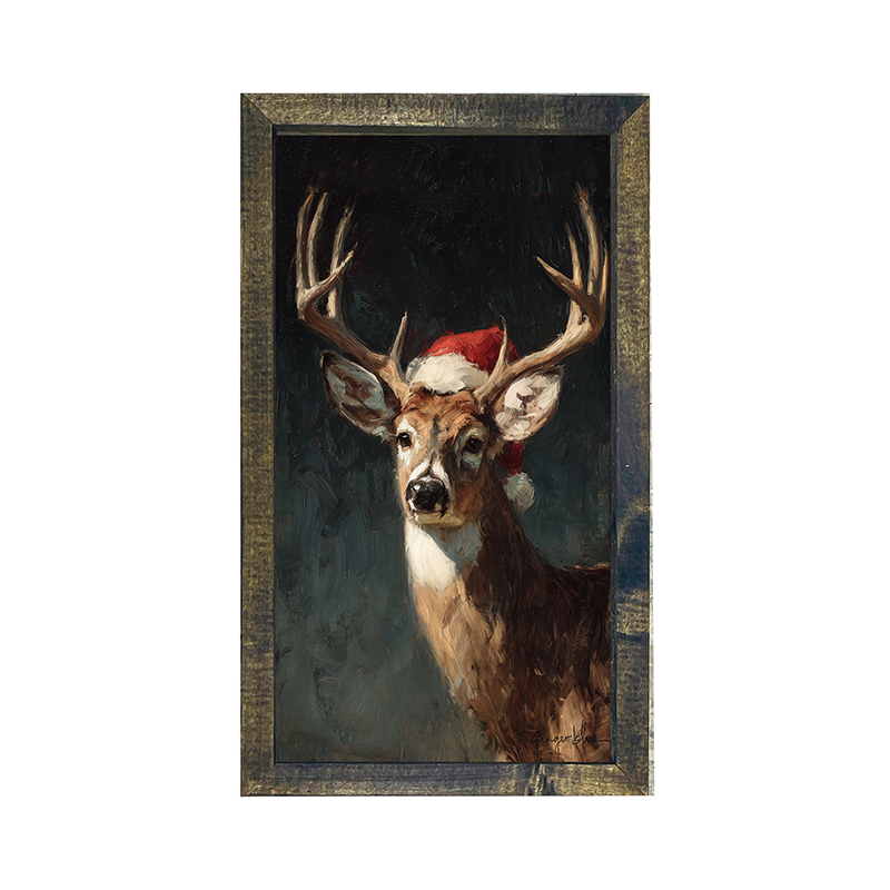 Santa Hat Buck - Vertical Frame