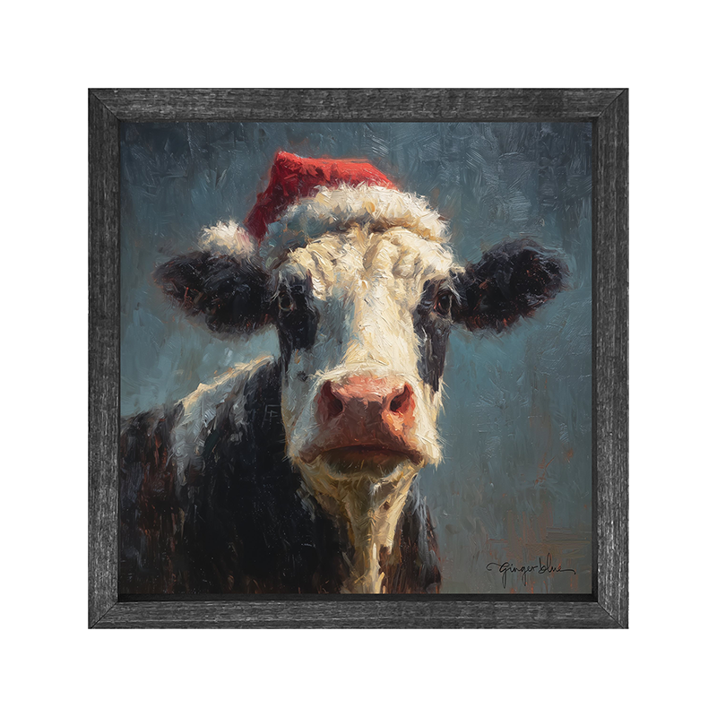 Santa Hat Cow