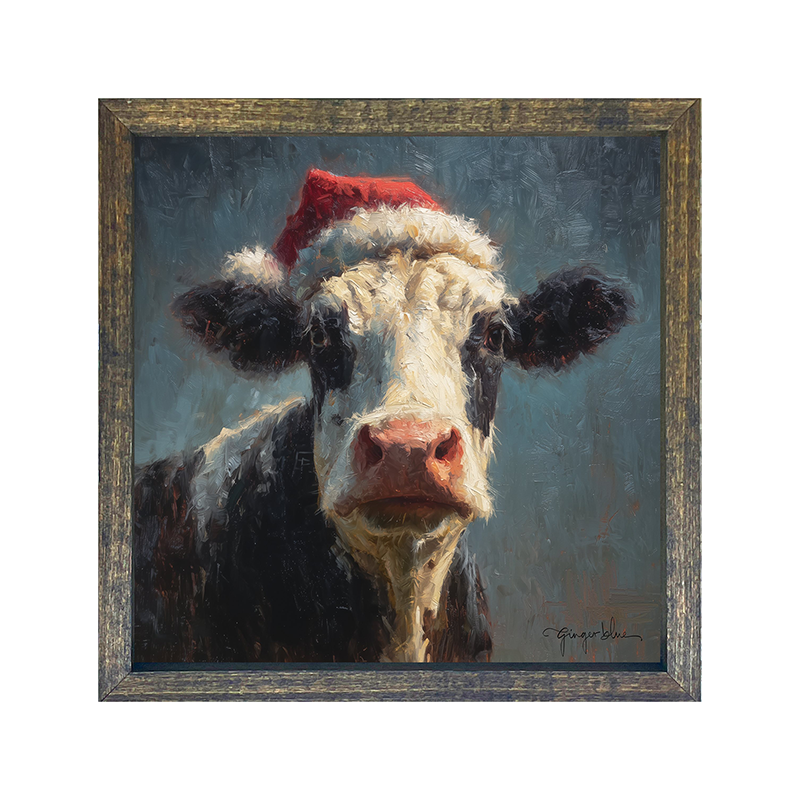 Santa Hat Cow