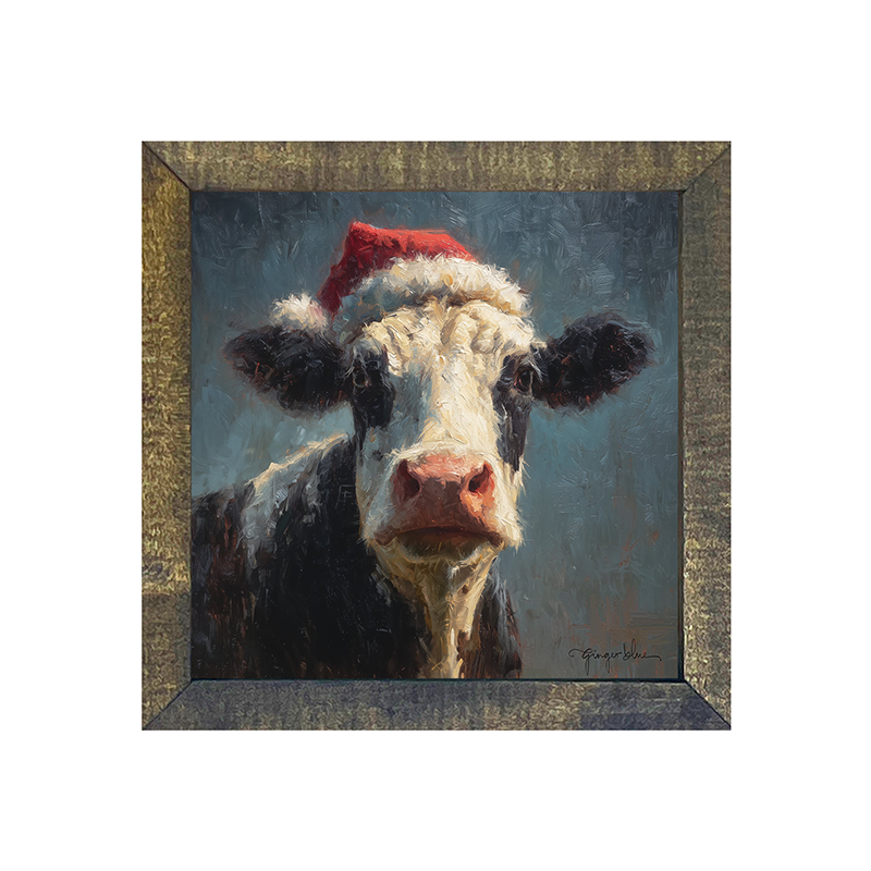 Santa Hat Cow