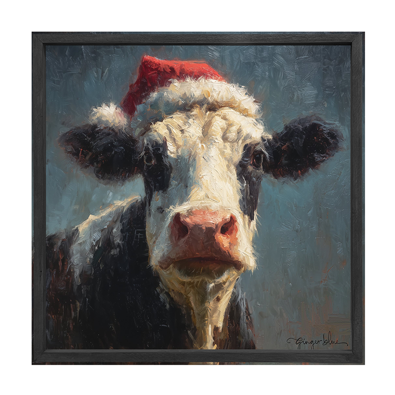 Santa Hat Cow