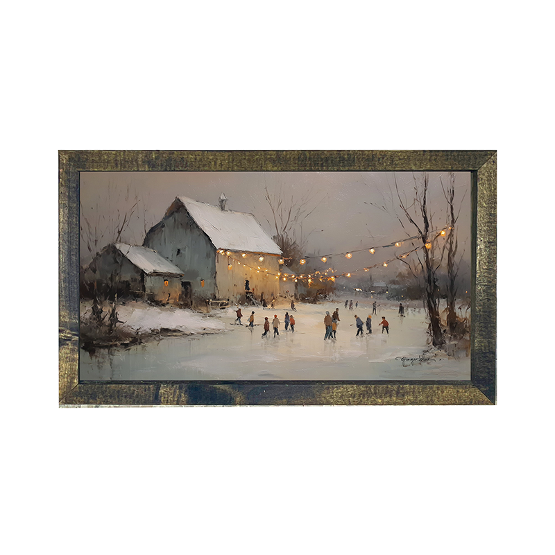 Ice Skating at the Farm - Horizontal Frame