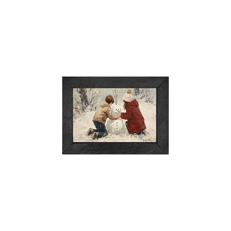 Making a Snowman - Horizontal Frame