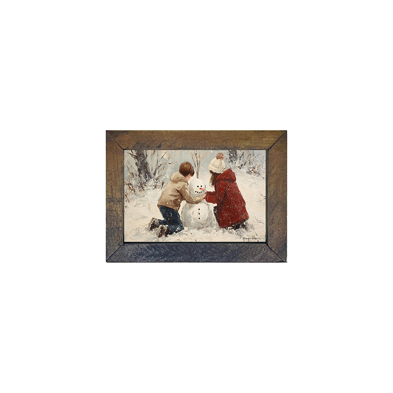 Making a Snowman - Horizontal Frame