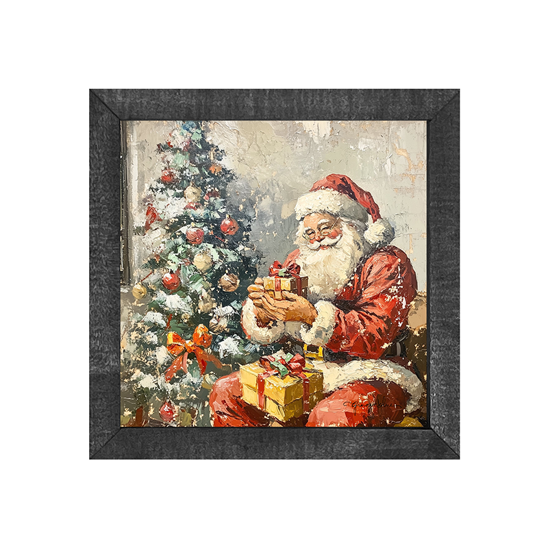 Santa Placing Presents under the Tree