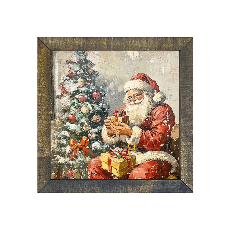 Santa Placing Presents under the Tree