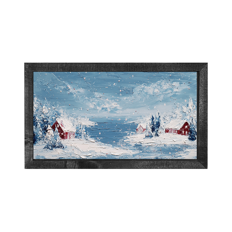 Snowy Cabins - Horizontal Frame