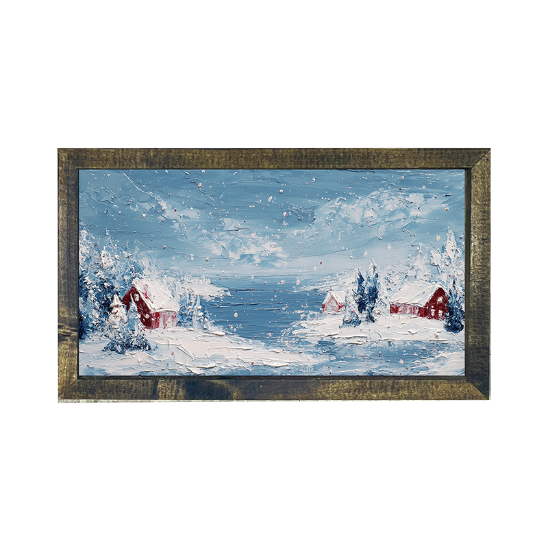 Snowy Cabins - Horizontal Frame