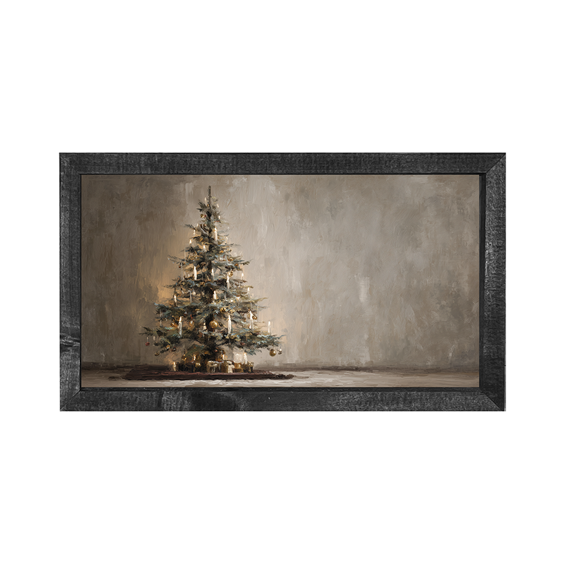 Christmas Tree with Candles - Horizontal Frame