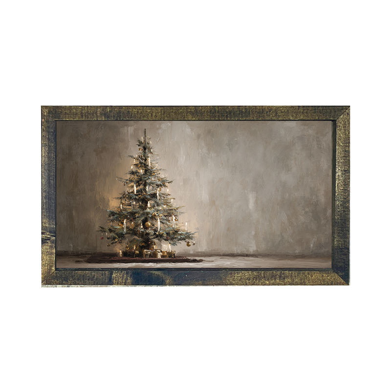 Christmas Tree with Candles - Horizontal Frame