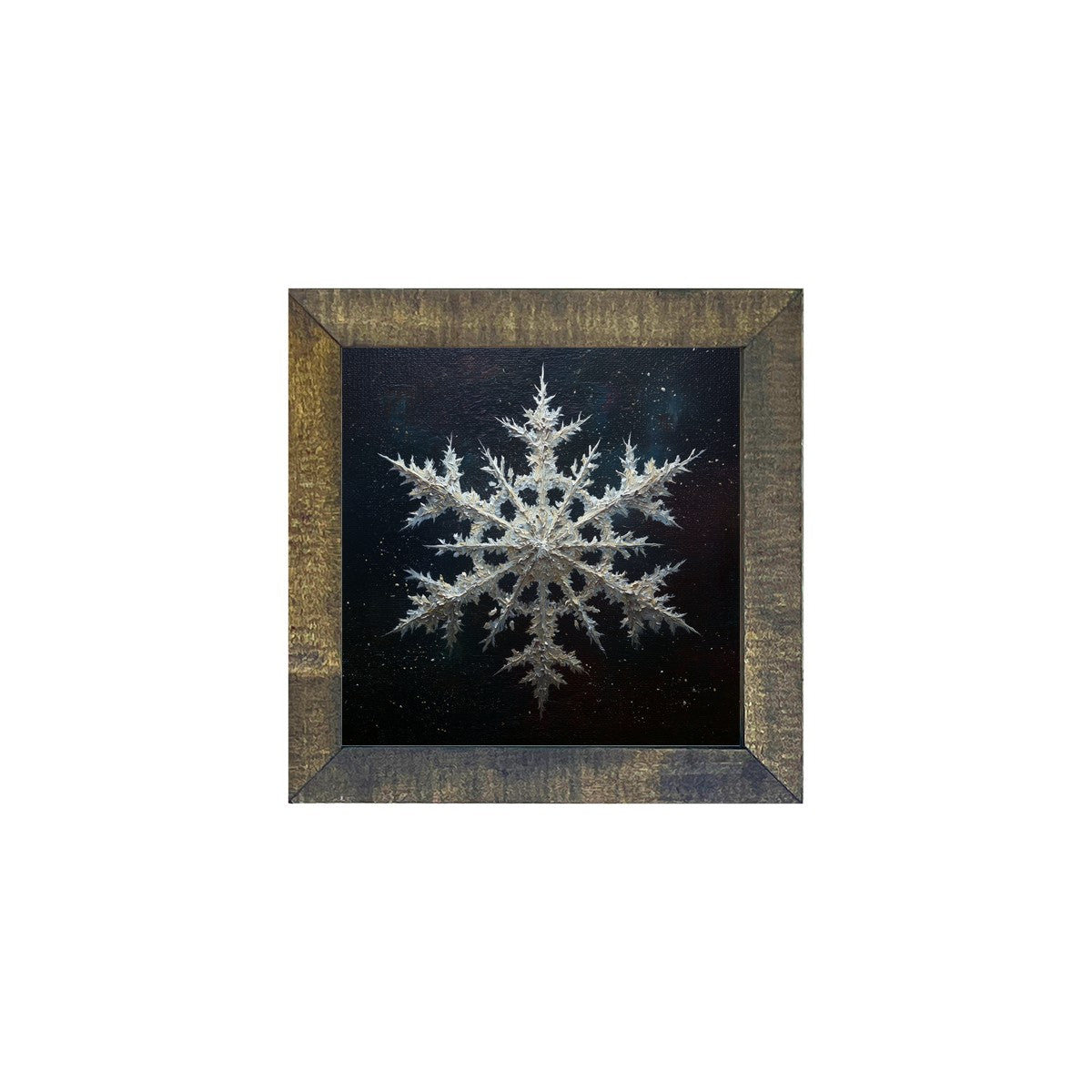 Snowflake with Round Center - Square Frame