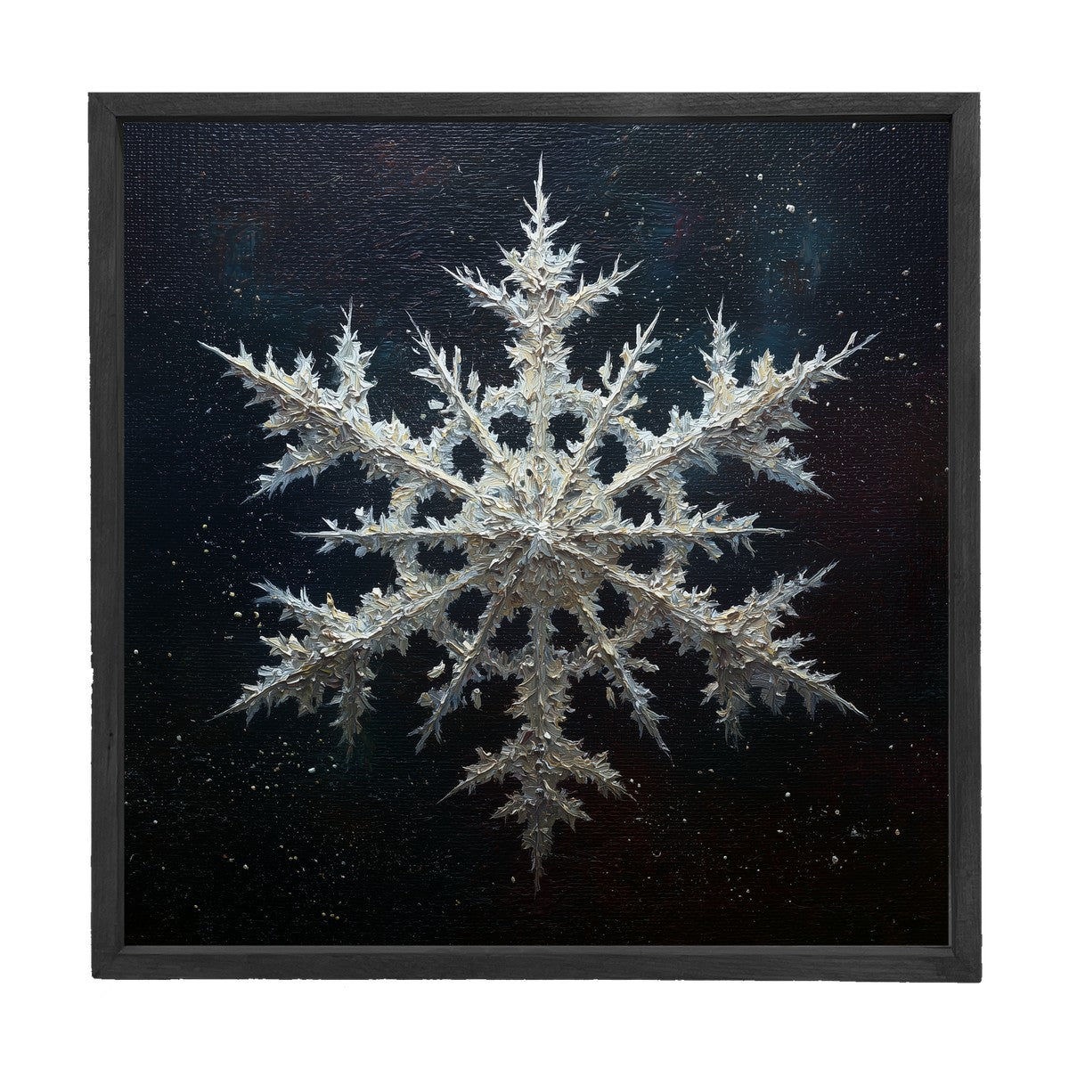 Snowflake with Round Center - Square Frame