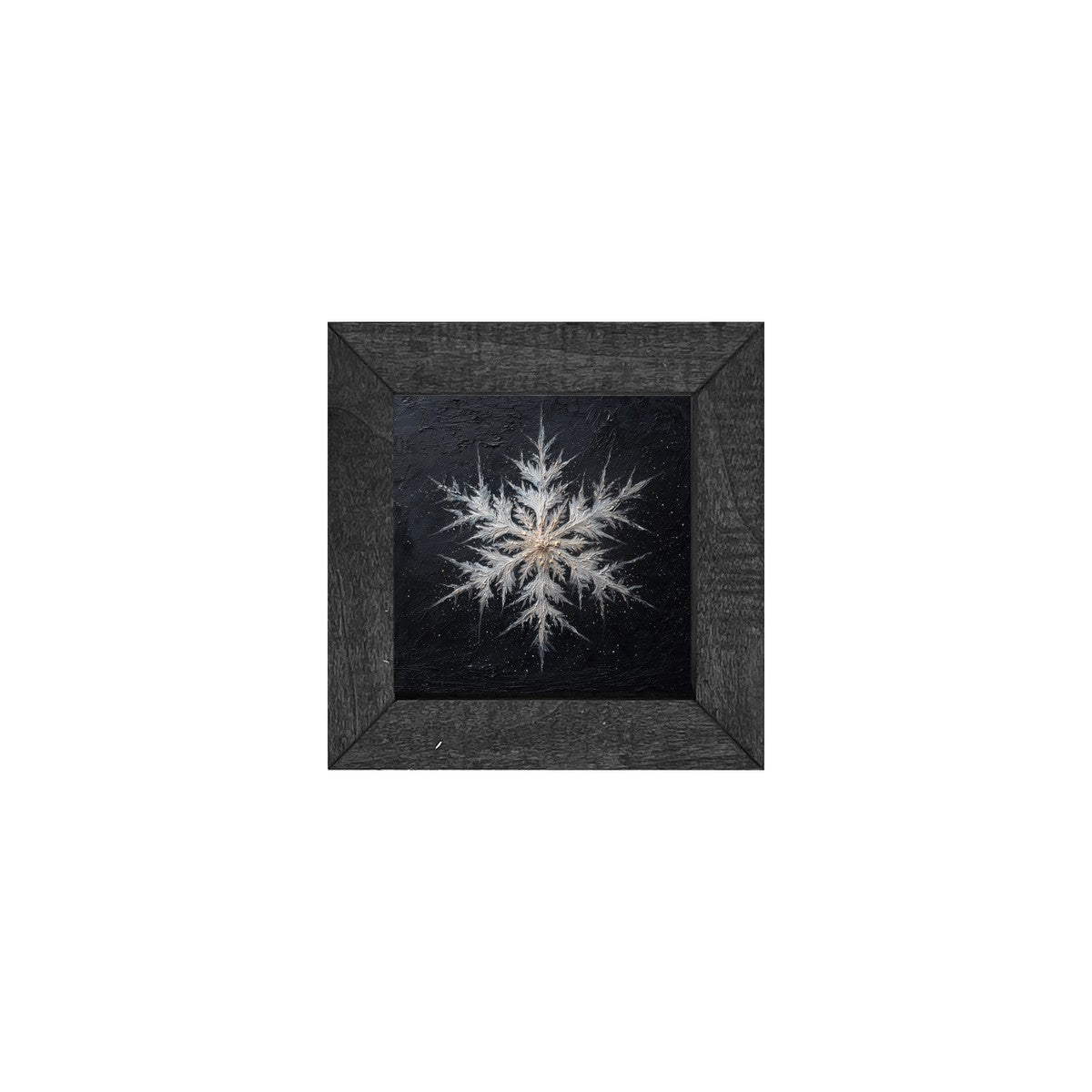 Snowflake with Pointed Center - Square Frame