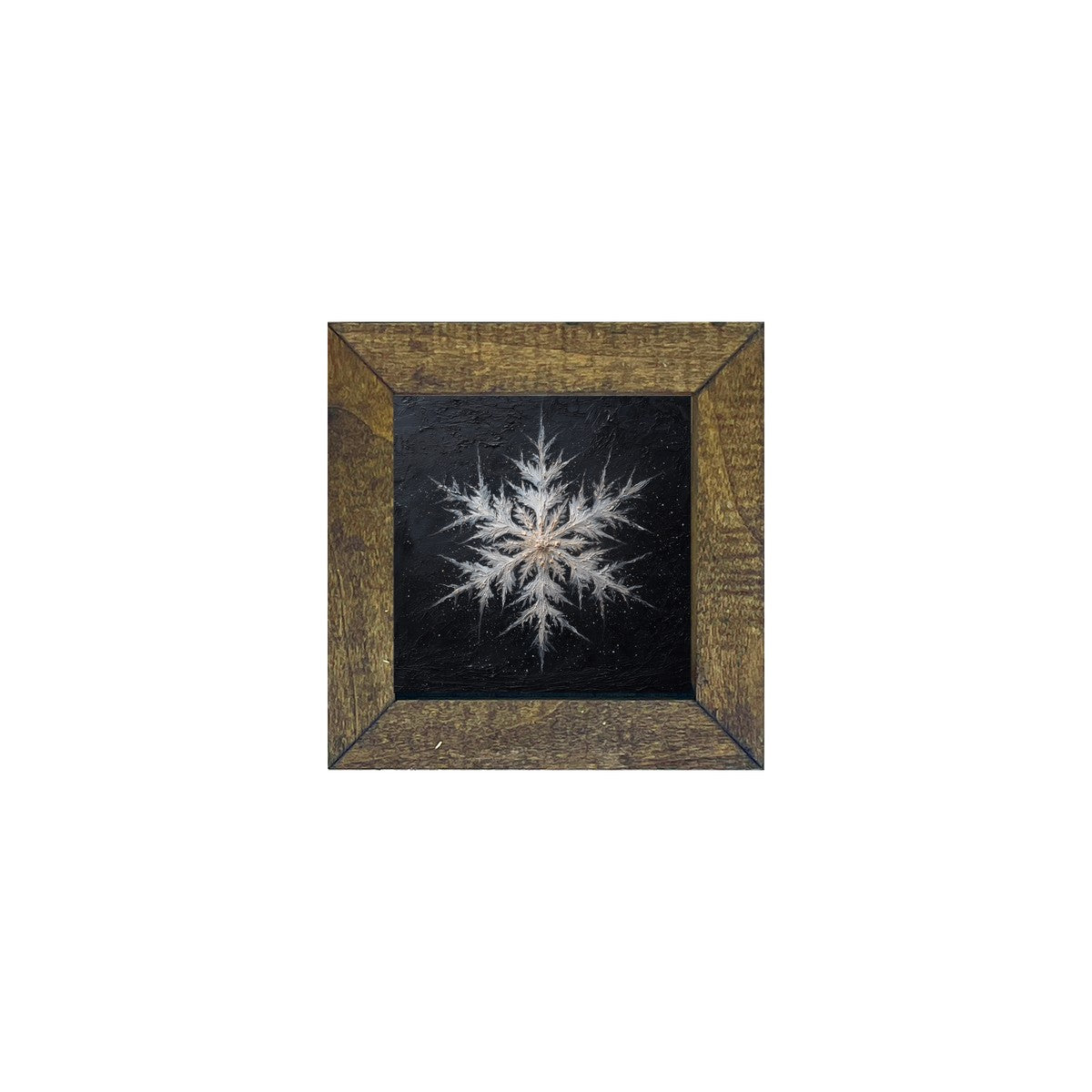 Snowflake with Pointed Center - Square Frame