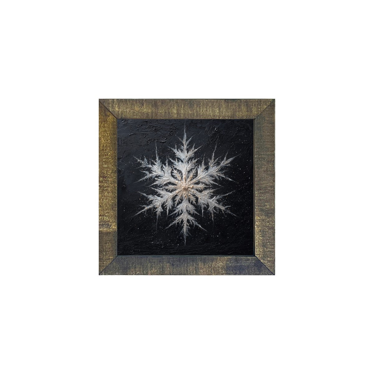 Snowflake with Pointed Center - Square Frame