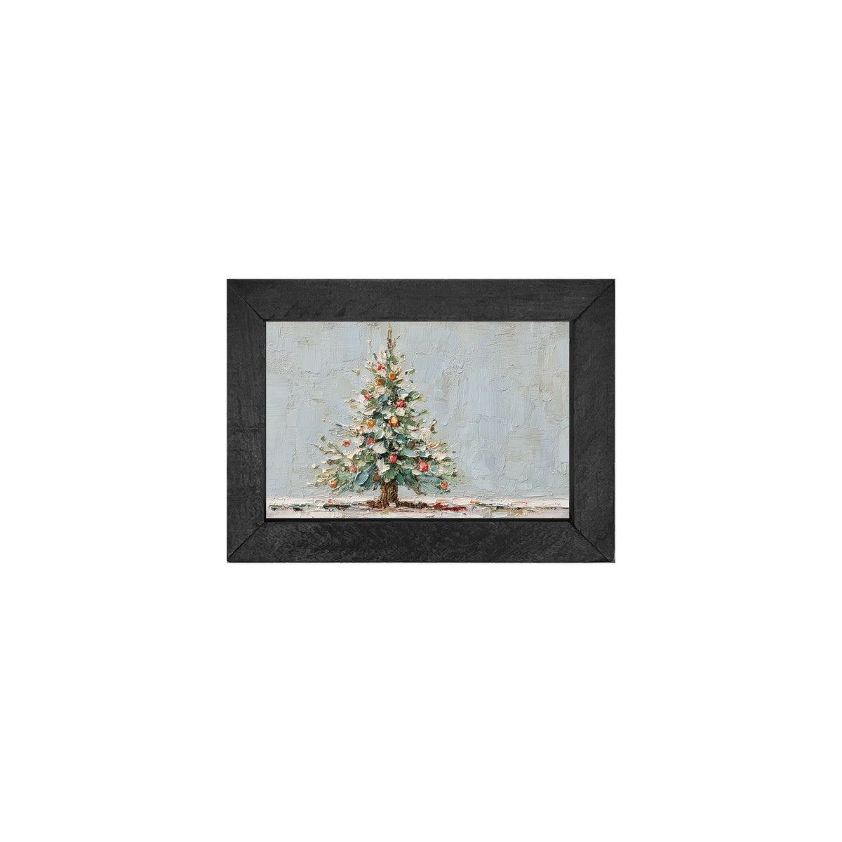 Blue Background Christmas Tree - Horizontal Frame