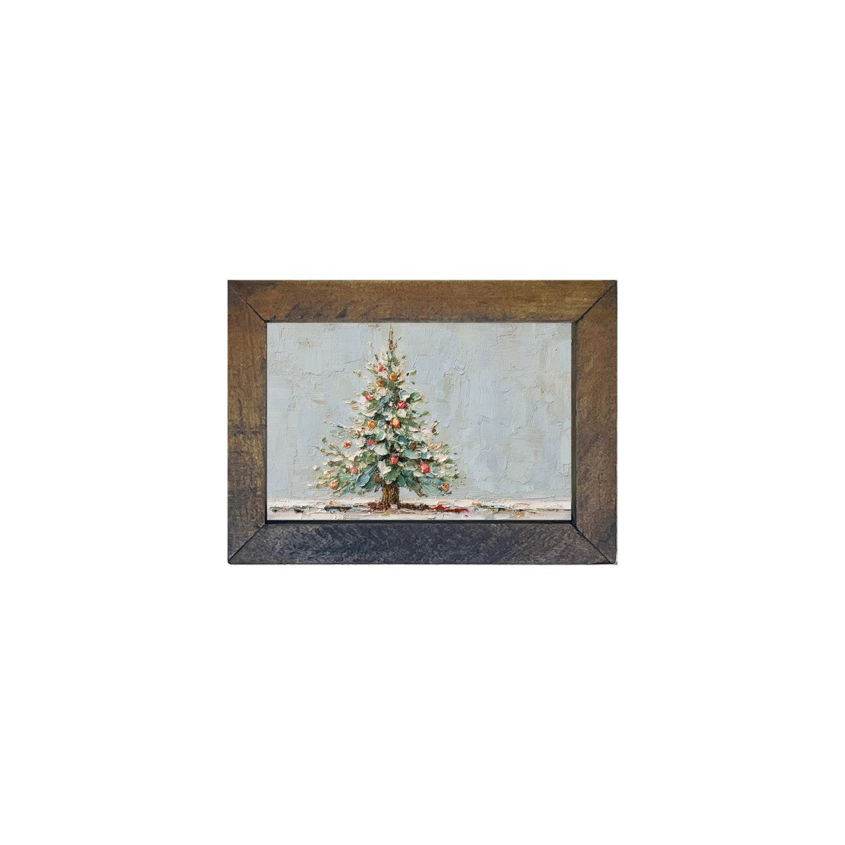 Blue Background Christmas Tree - Horizontal Frame