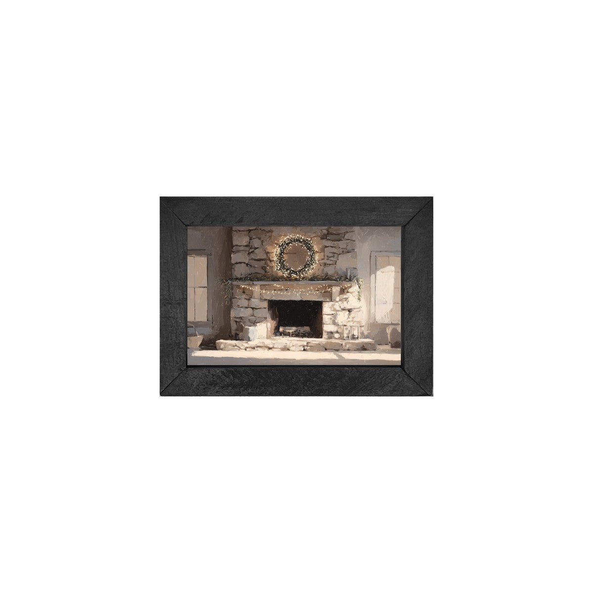 The Mantel at Christmas Time - Horizontal Frame
