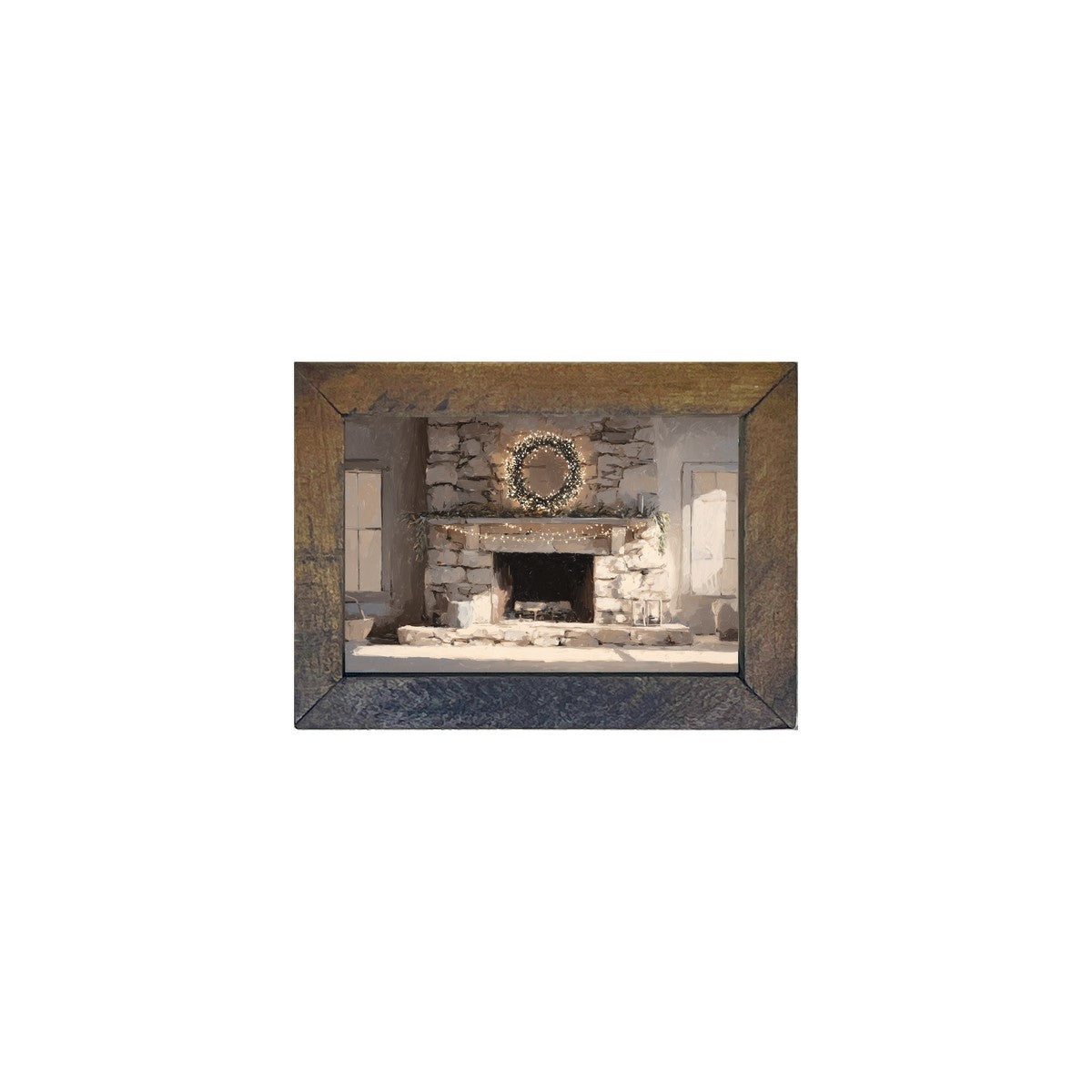 The Mantel at Christmas Time - Horizontal Frame
