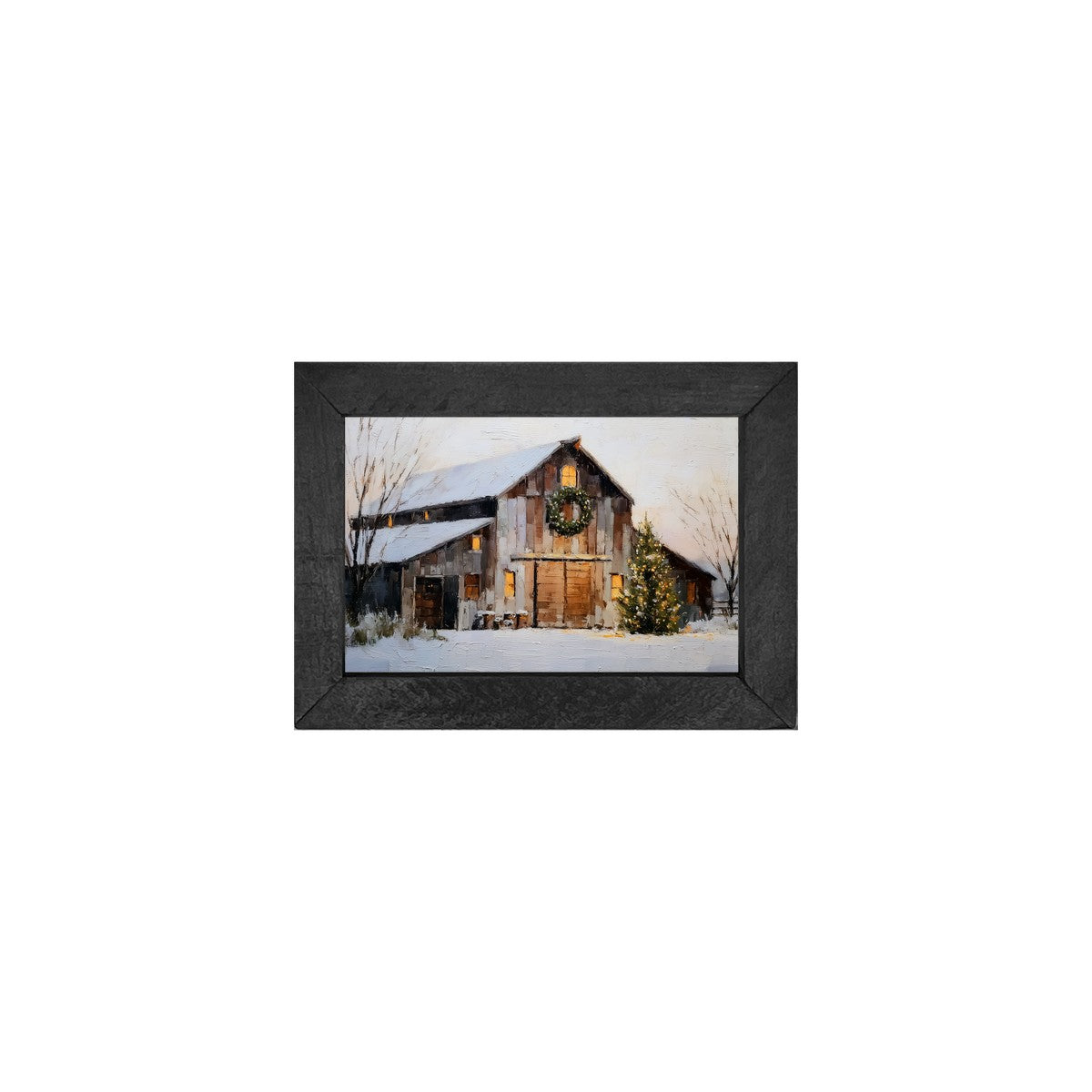 Christmas in the Country - Brown Barn - Horizontal Frame