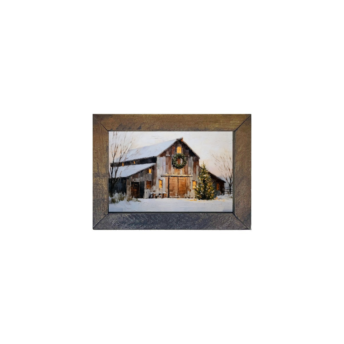 Christmas in the Country - Brown Barn - Horizontal Frame