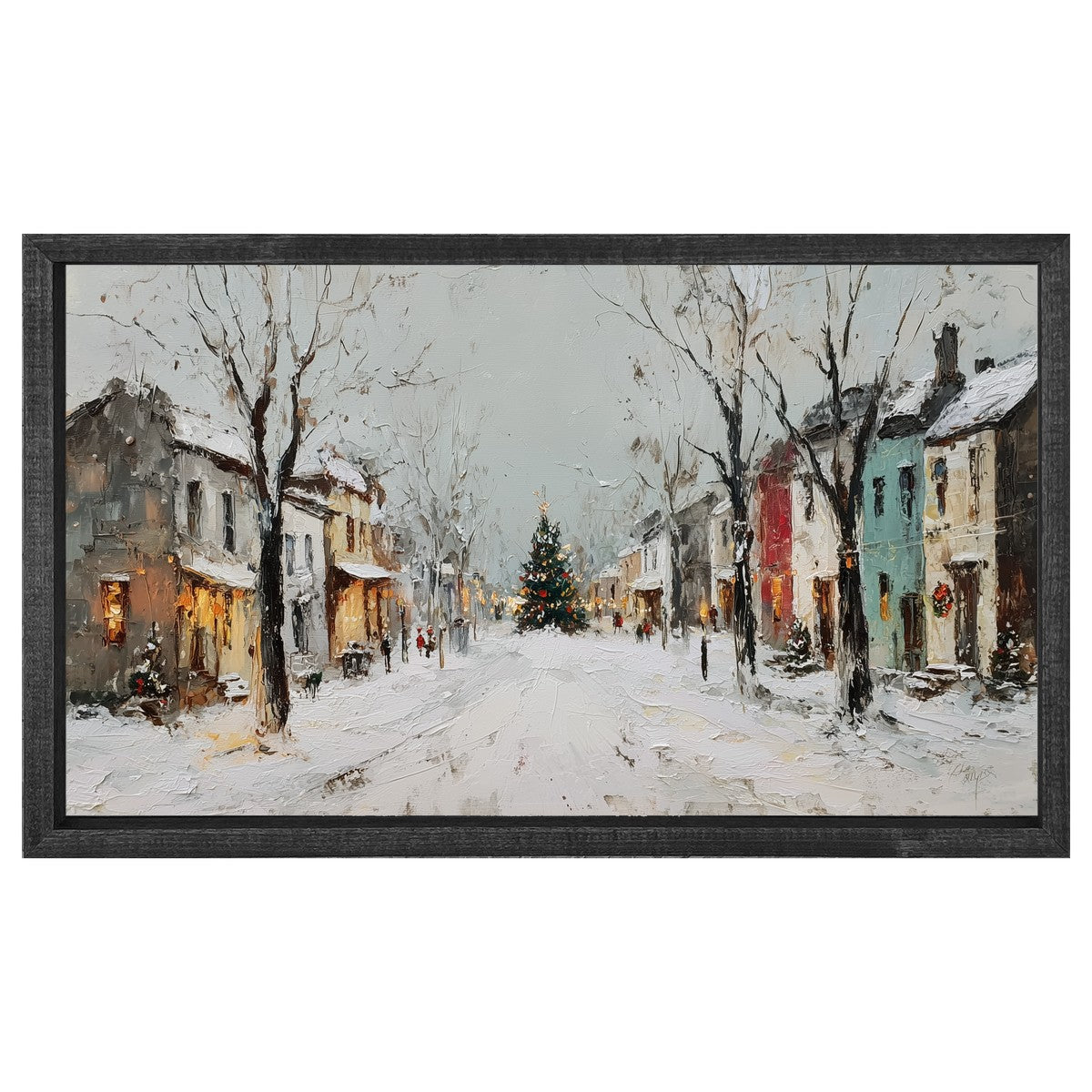 Snowy Village - Christmas in the Square - Horizontal Frame