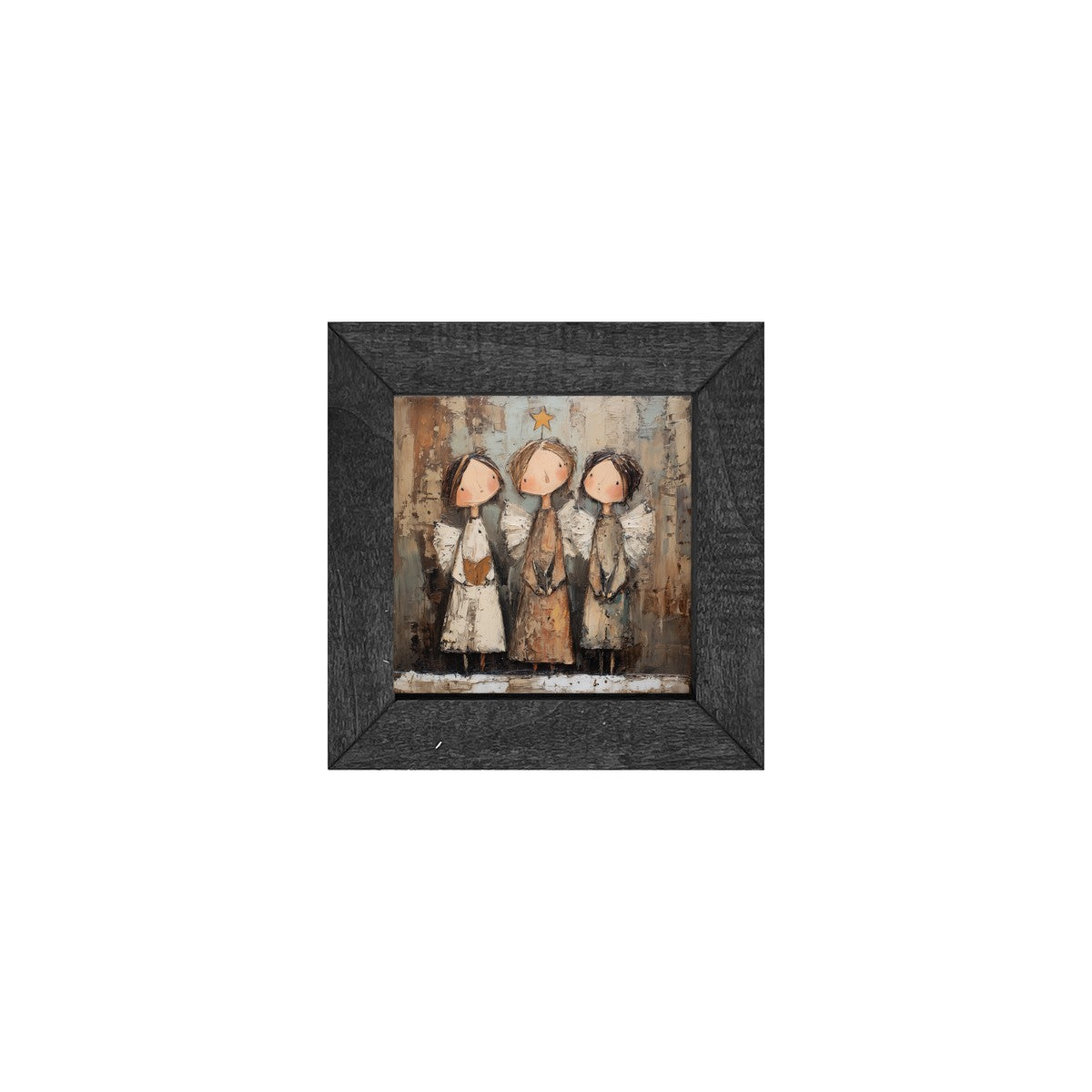 Three Rustic Angels - Square Frame
