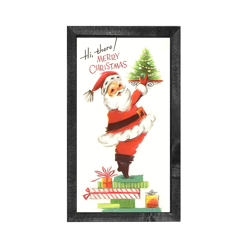 Vintage-Santa on presents
