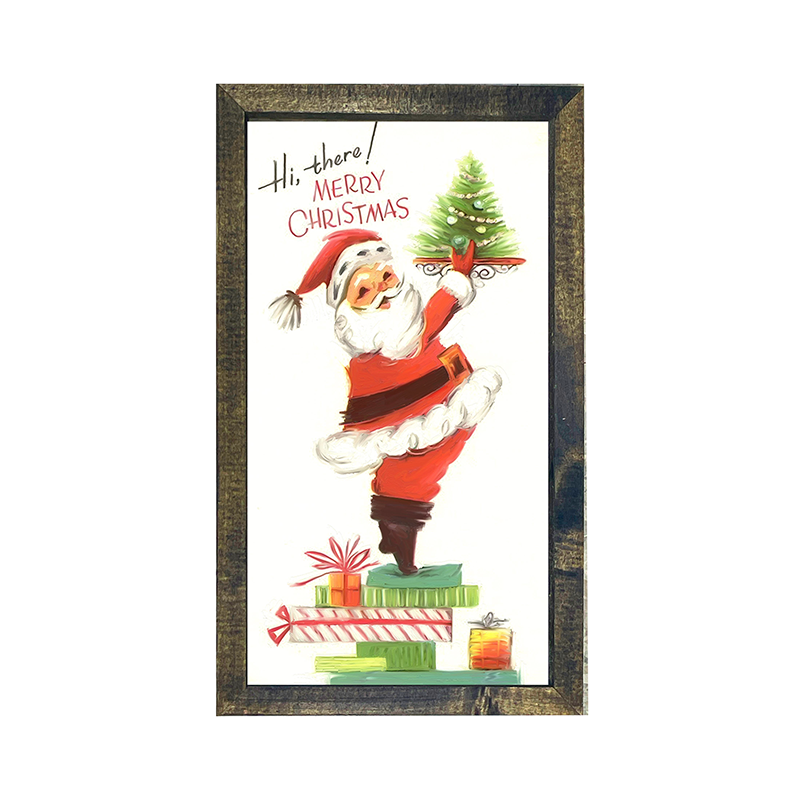 Vintage-Santa on presents