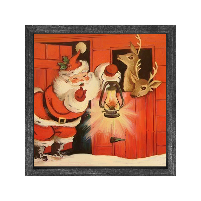 Santa and his reindeer