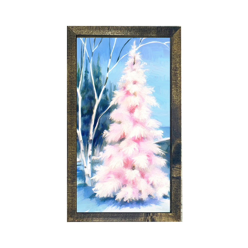 Pink Tree at night