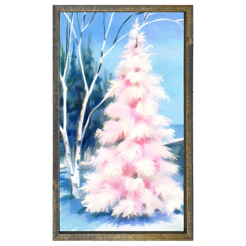 Pink Tree at night