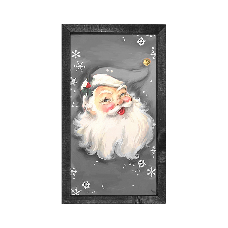 Grey Santa with Snowflakes
