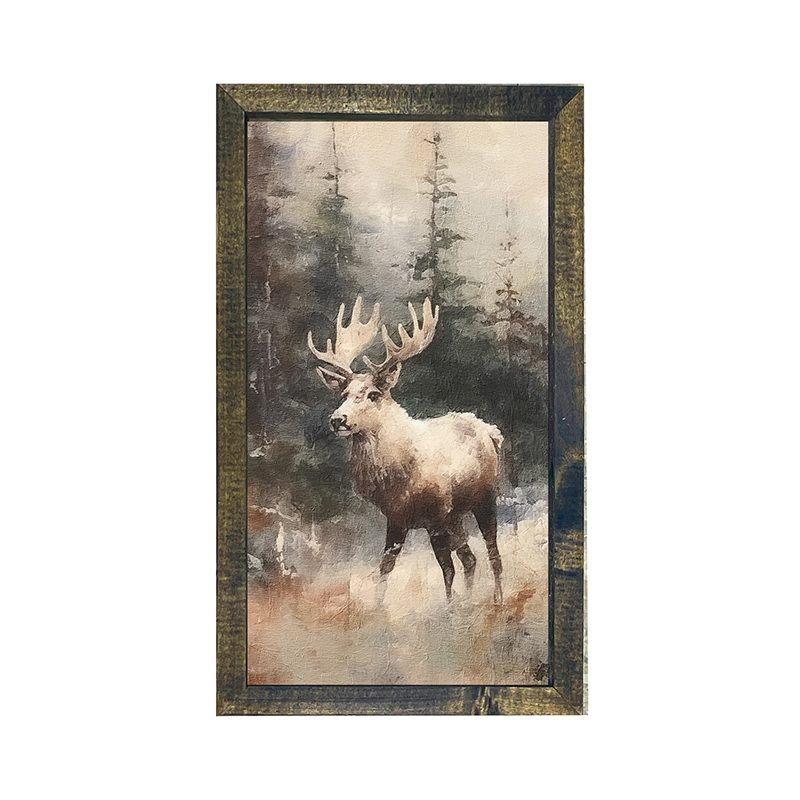 Moose in woods