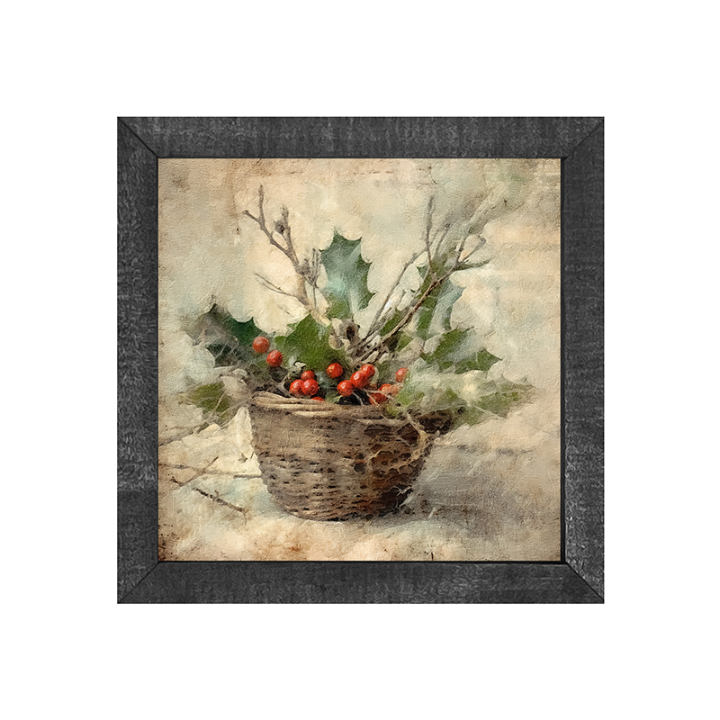 Basket- holly berries