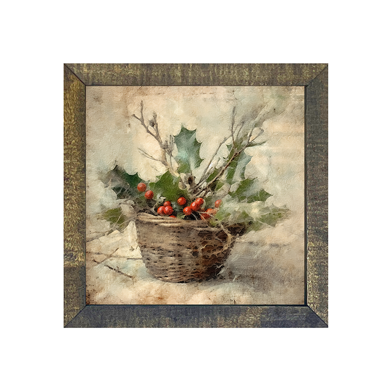 Basket- holly berries