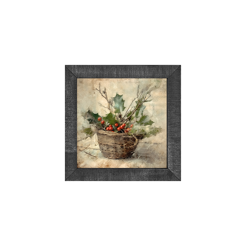Basket- holly berries