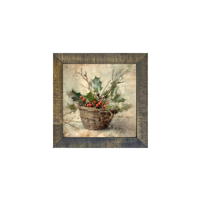 Basket- holly berries