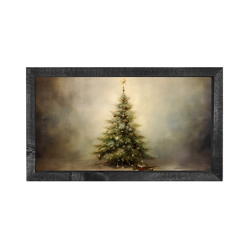 Christmas tree with star horizontal