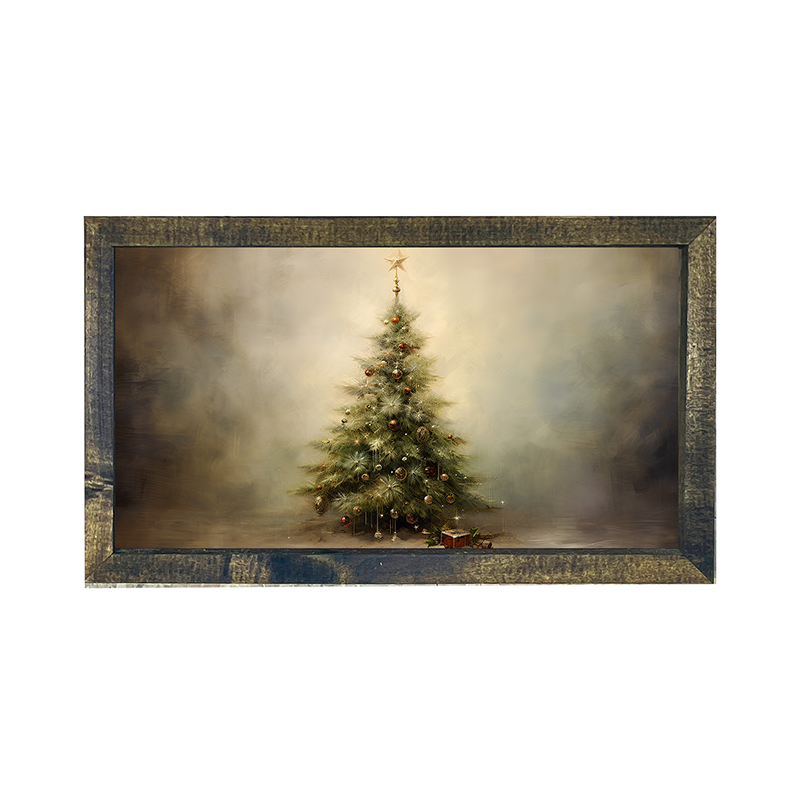 Christmas tree with star horizontal