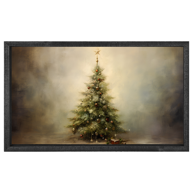 Christmas tree with star horizontal