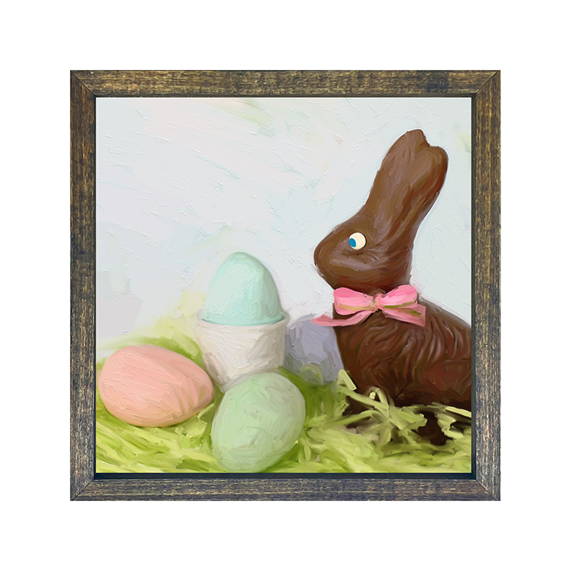 Chocolate Bunny with Eggs