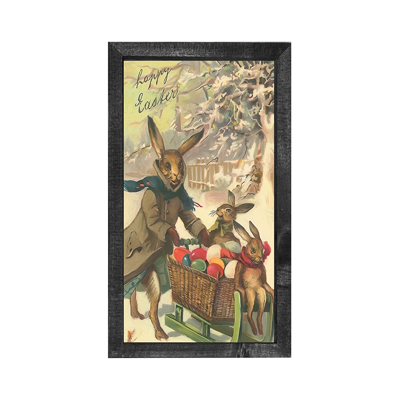 Bunnies on sleigh