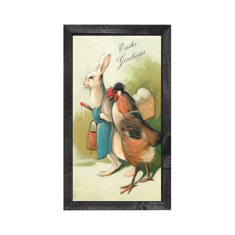 Vintage Easter Bunny and Rooster