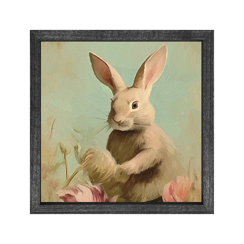 Pastel bunny in field